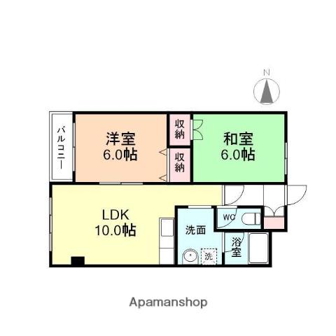 パナメゾンⅠ(2LDK/3階)の間取り写真