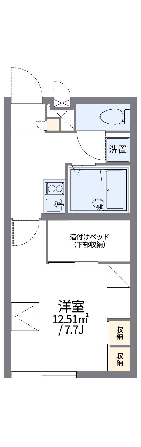 レオパレス五福北(1K/2階)の間取り写真