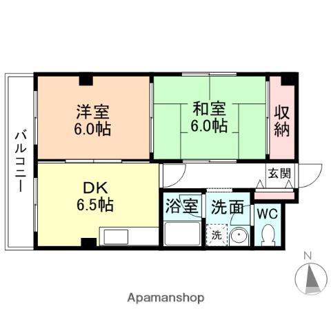 PIER旅籠(2DK/5階)の間取り写真