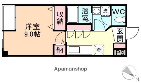 プルミエタカラ(1K/3階)の間取り写真