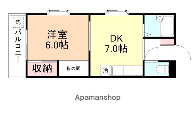 ハイツアベニュー(1DK/2階)の間取り写真