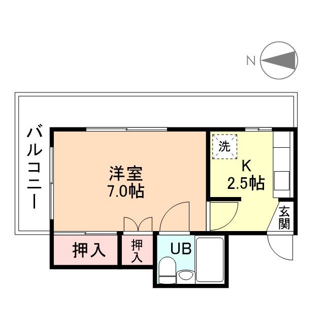 サークルパレス元町(1K/4階)の間取り写真