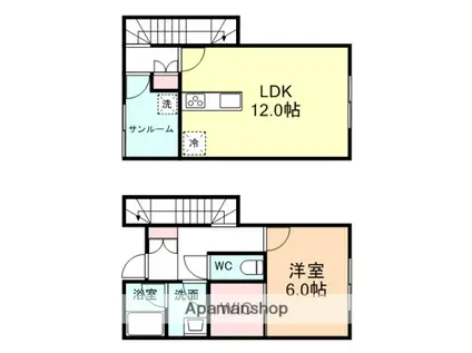 本郷町ＡＰＡＲＴＭＥＮＴ(1LDK)の間取り写真