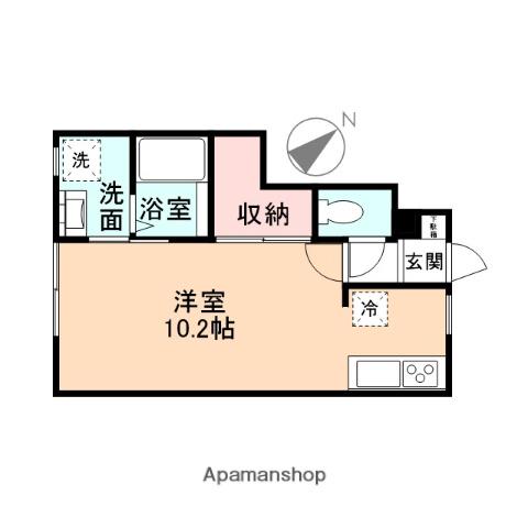 IDIOM(ワンルーム/1階)の間取り写真