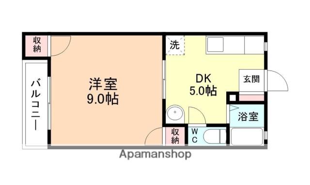 ソルシェ・K D(1DK/1階)の間取り写真