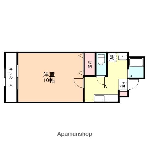 ネオサイトタカムラD棟(1K/1階)の間取り写真