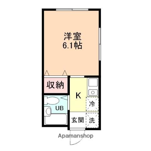 コーポ呉福(1K/1階)の間取り写真