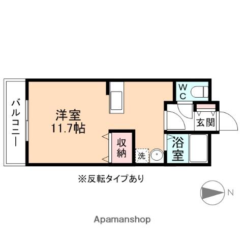 フェール・メゾン城南(ワンルーム/1階)の間取り写真