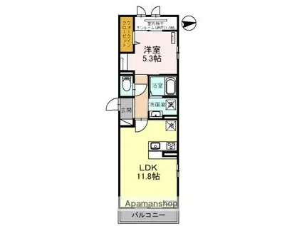 ルミナス南田町(1SLDK/2階)の間取り写真