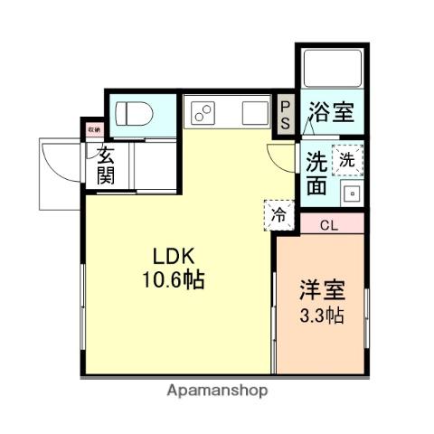 SPERANZA(1LDK/1階)の間取り写真