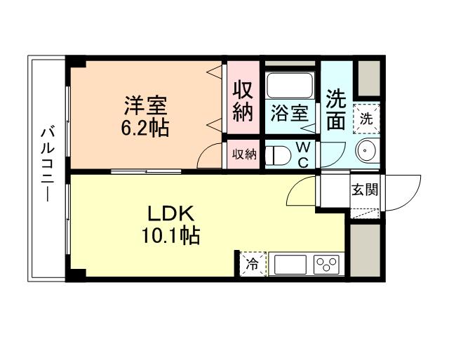 センチュリー山室(1LDK/3階)の間取り写真