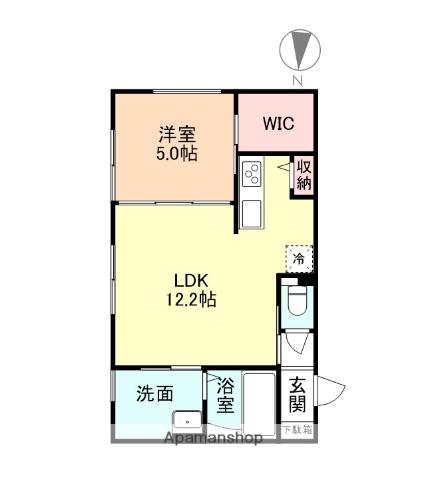 VISTA久方(1LDK/2階)の間取り写真