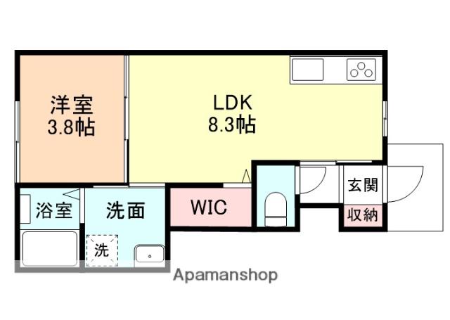 ENCIEL(1LDK/1階)の間取り写真