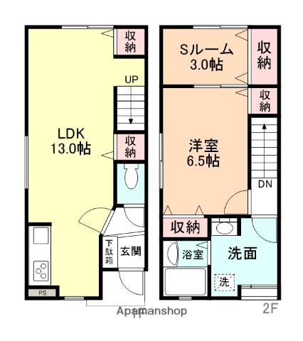 リーテハイムⅡA棟(1SLDK/1階)の間取り写真