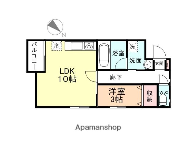 光風荘(1LDK/2階)の間取り写真