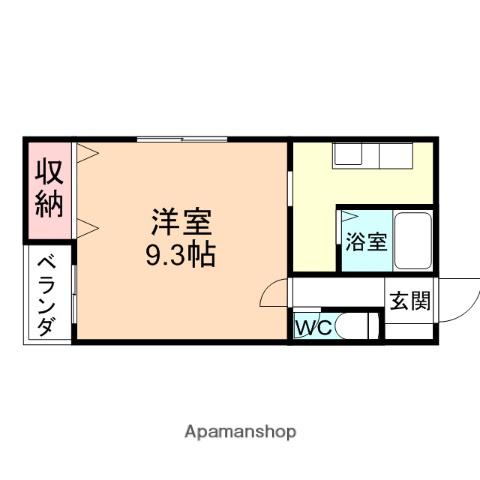 ミルフィーユ(1DK/1階)の間取り写真