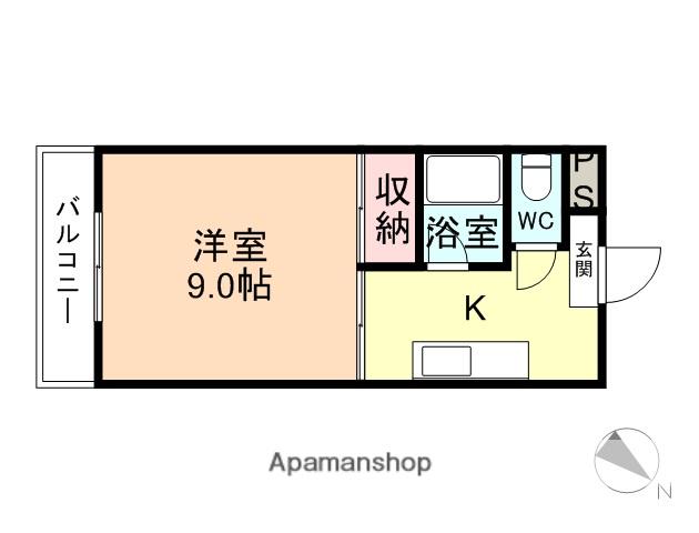 フォーマルⅠ(ワンルーム/3階)の間取り写真