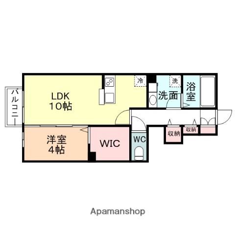 PLAZA下轡田(1LDK/1階)の間取り写真
