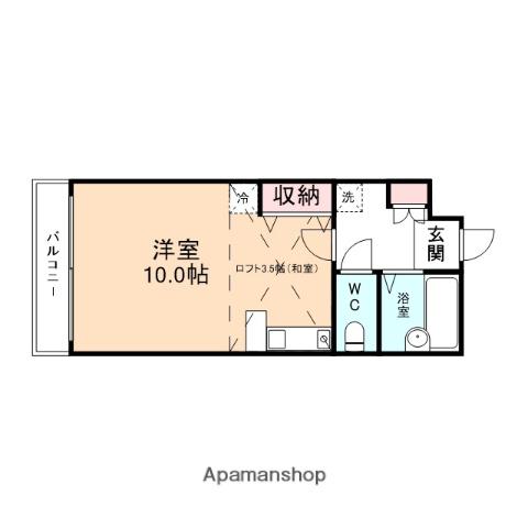 モア・アペックス鐘紡町(ワンルーム/2階)の間取り写真