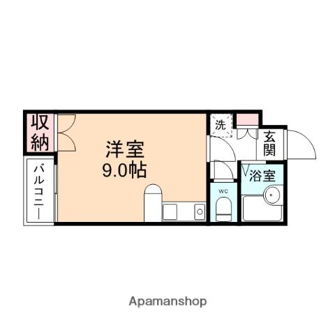オーベルジュ上関Ⅱ(ワンルーム/2階)の間取り写真
