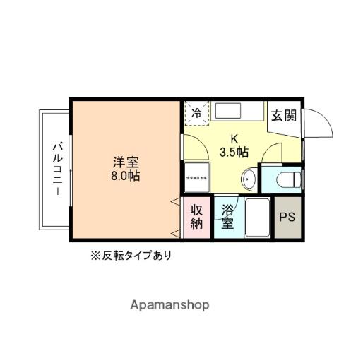 フォレスタグランデ(1K/1階)の間取り写真