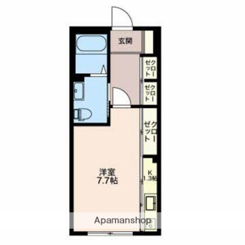 ヴィラ・タンネTAKAOKA(1K/1階)の間取り写真
