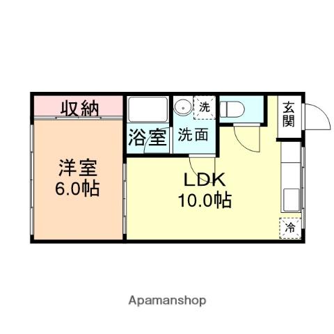 メゾン・シック(1LDK/2階)の間取り写真