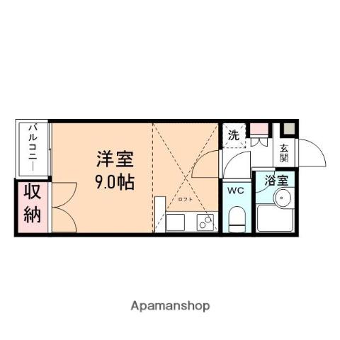 モア・アペックス木津南星町(ワンルーム/2階)の間取り写真