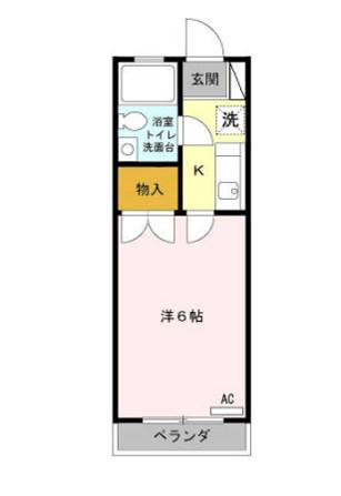 ハイツ・ポエム(1K/2階)の間取り写真