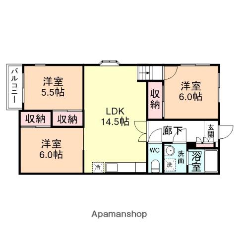 REGALIAⅡ(3LDK/1階)の間取り写真