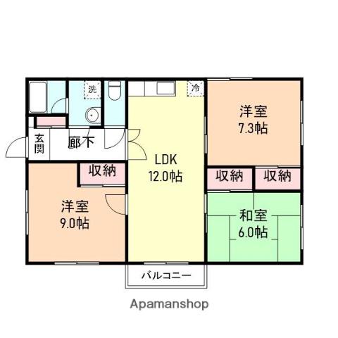 REGALIAⅡ(3LDK/2階)の間取り写真