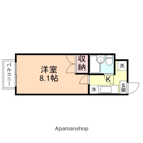 サンライトイン高岡3(1K/2階)の間取り写真