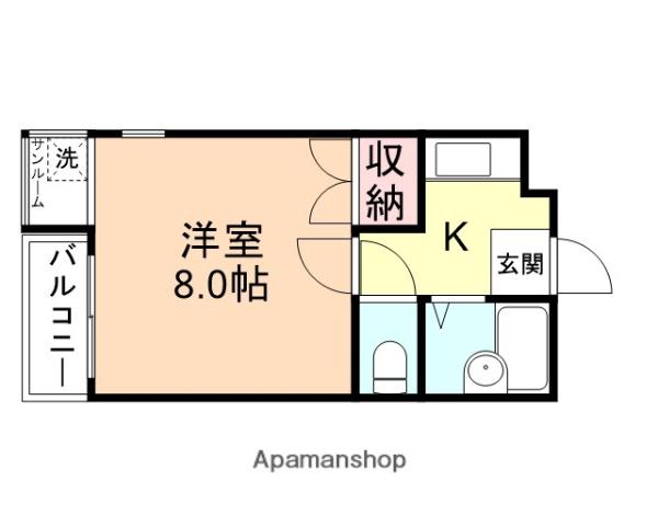 AKIビレッジ(1K/2階)の間取り写真