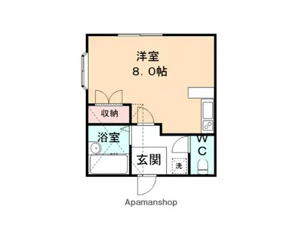 ファシーネ横田(ワンルーム/2階)の間取り写真