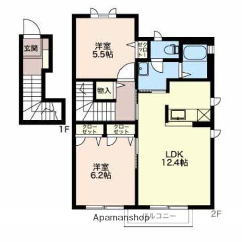 エルドラード(2LDK/2階)の間取り写真