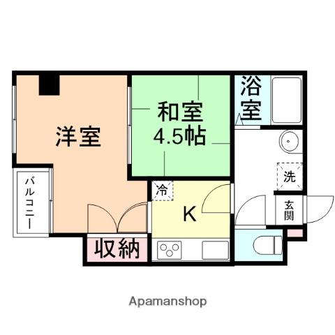 グレーシズ(2K/3階)の間取り写真