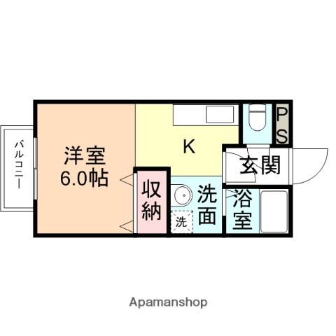 サンライトイン高岡6(1K/3階)の間取り写真