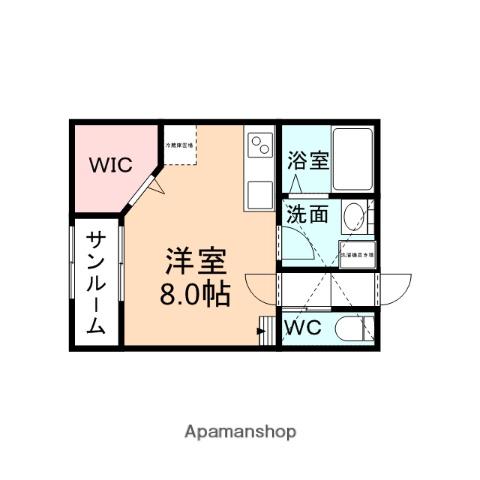 グランシエル(ワンルーム/2階)の間取り写真