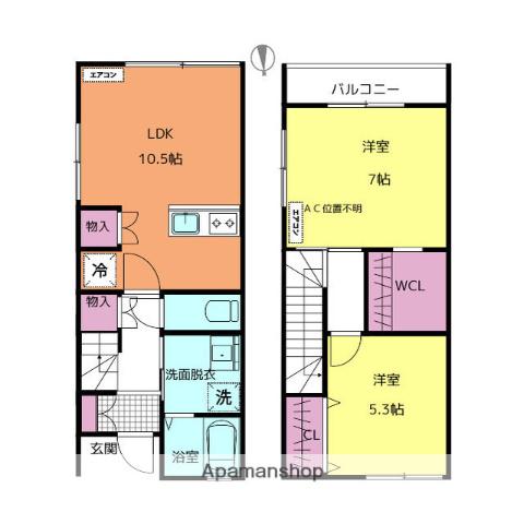 FORSIA(2LDK/1階)の間取り写真