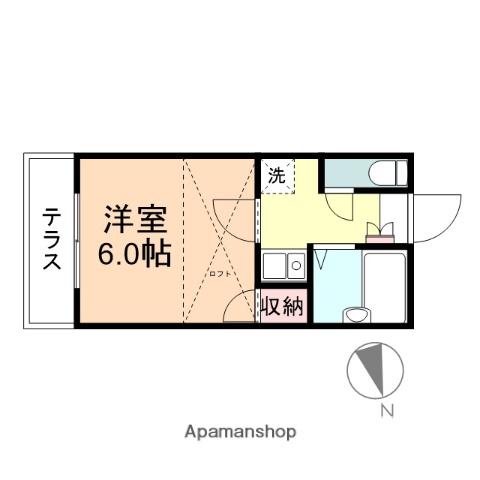 清水町第2レジデンス(1K/1階)の間取り写真