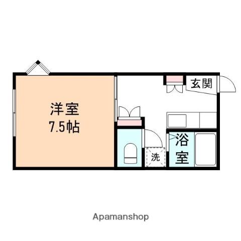 モア・アペックス地子木町(1K/1階)の間取り写真