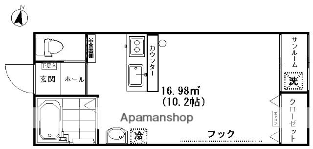 NSコーポ新片町(ワンルーム/2階)の間取り写真
