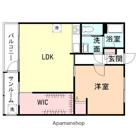 センチュリーハイツさかえ(1LDK/2階)の間取り写真