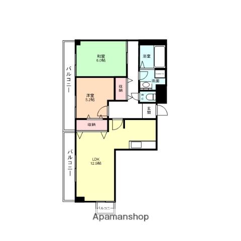 ティ・ビレッジ(2LDK/4階)の間取り写真