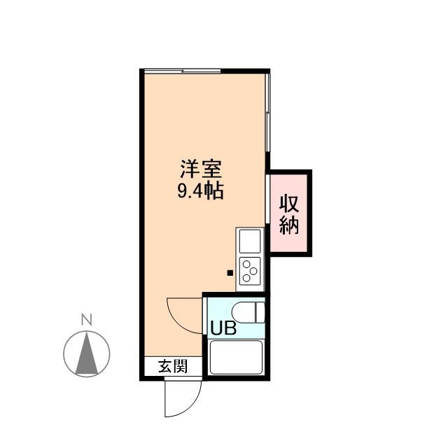 GRAYB(ワンルーム/2階)の間取り写真