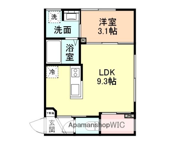 グローリー上関(1LDK/2階)の間取り写真