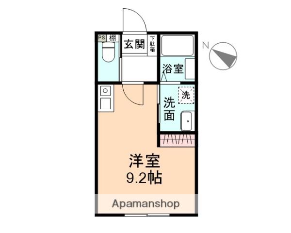 IRODORI A(ワンルーム/2階)の間取り写真