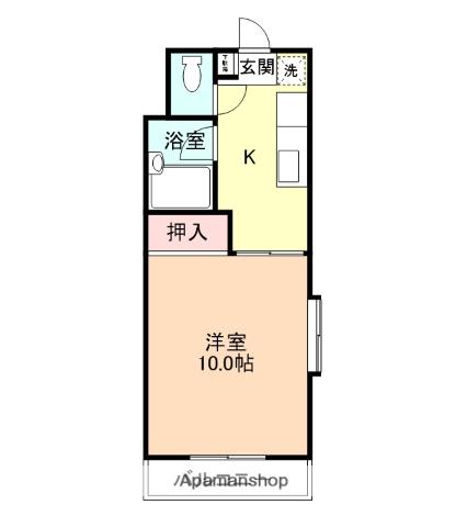 PLAZA伏木(1K/4階)の間取り写真