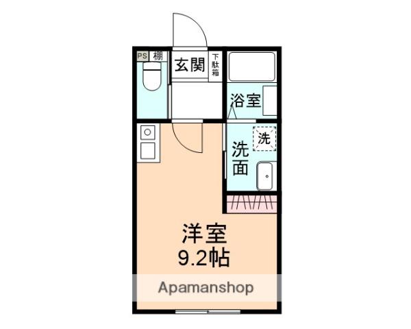IRODORI B(ワンルーム/1階)の間取り写真