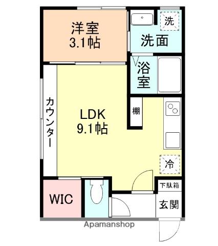 INTEGRAL N・Y(1LDK/2階)の間取り写真